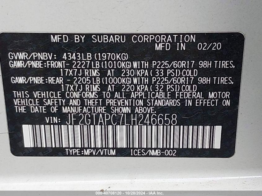 SUBARU CROSSTREK PREMIUM 2020