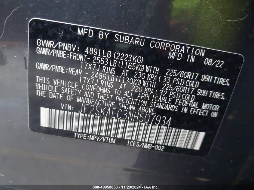 SUBARU FORESTER PREMIUM 2022