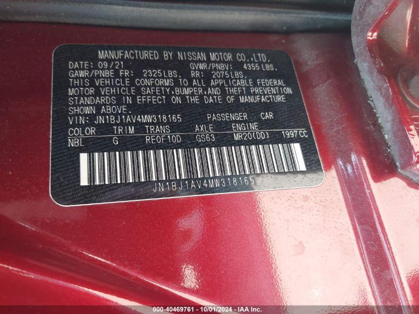 NISSAN ROGUE SPORT S FWD XTRONIC CVT 2021