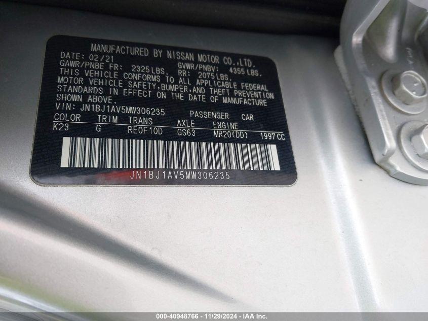 NISSAN ROGUE SPORT S FWD XTRONIC CVT 2021