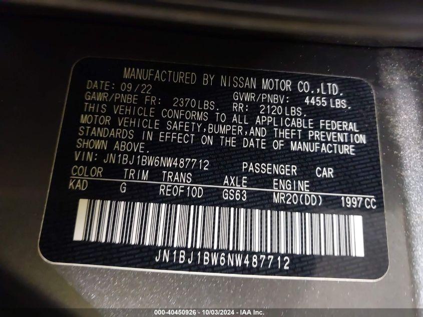 NISSAN ROGUE SPORT SV AWD XTRONIC CVT 2022