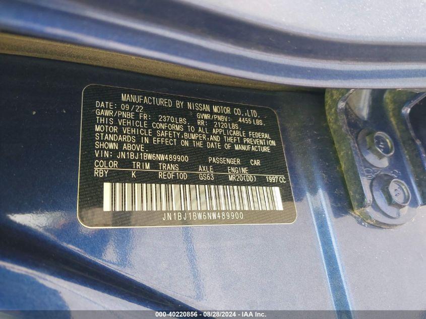 NISSAN ROGUE SPORT SV AWD XTRONIC CVT 2022