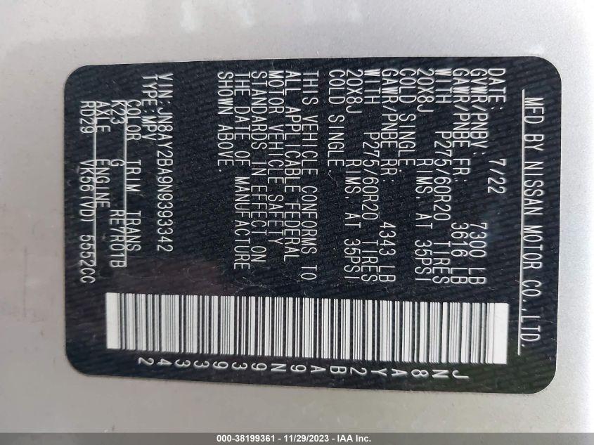 NISSAN ARMADA SL 2WD 2022