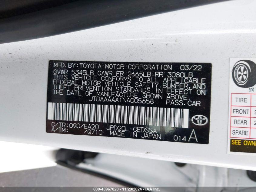 TOYOTA MIRAI XLE 2022