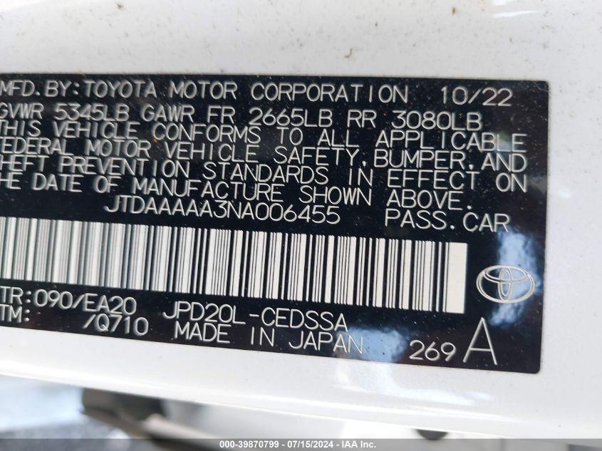 TOYOTA MIRAI XLE 2022