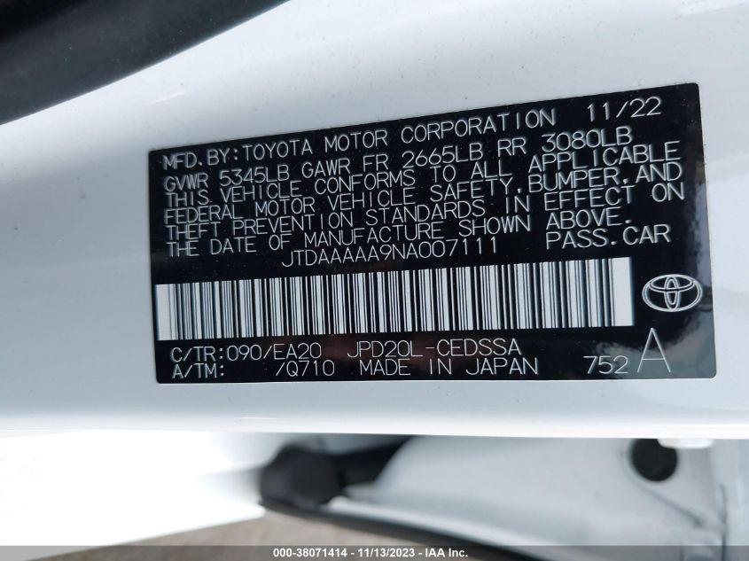 TOYOTA MIRAI XLE 2022