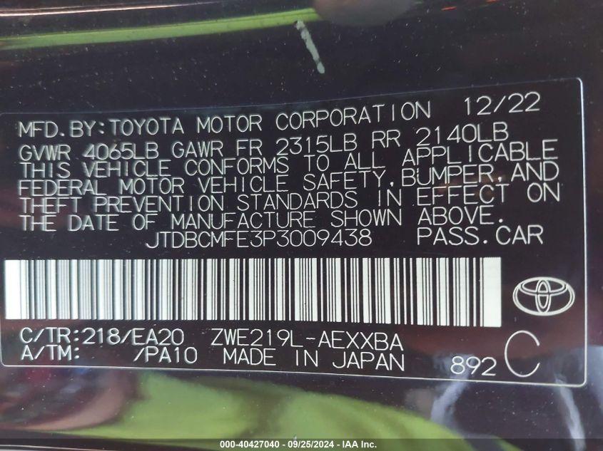 TOYOTA COROLLA HYBRID XLE 2023