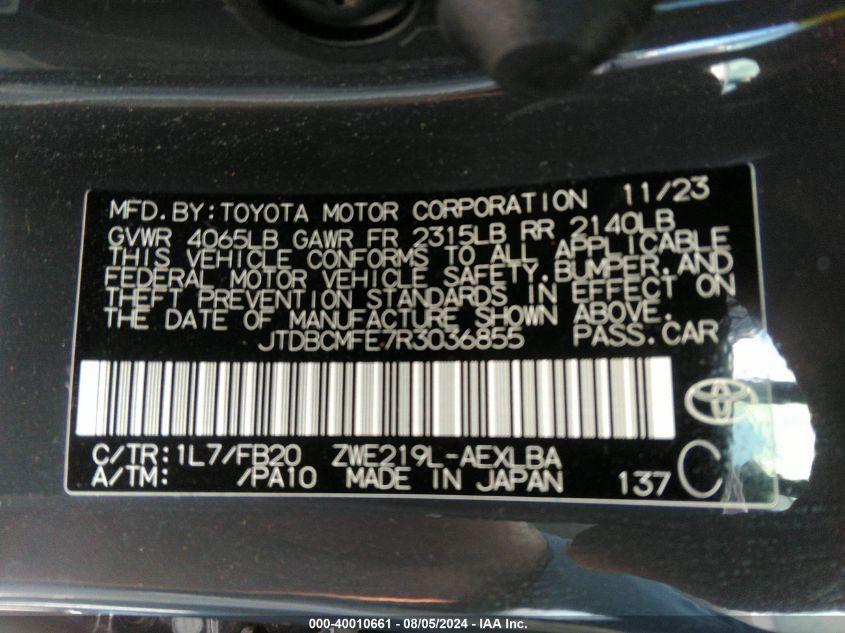 TOYOTA COROLLA HYBRID LE 2024