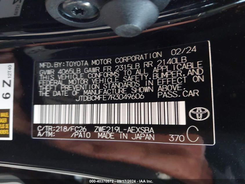 TOYOTA COROLLA HYBRID SE 2024