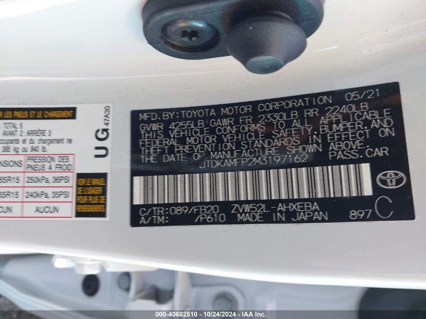 TOYOTA PRIUS PRIME LE 2021