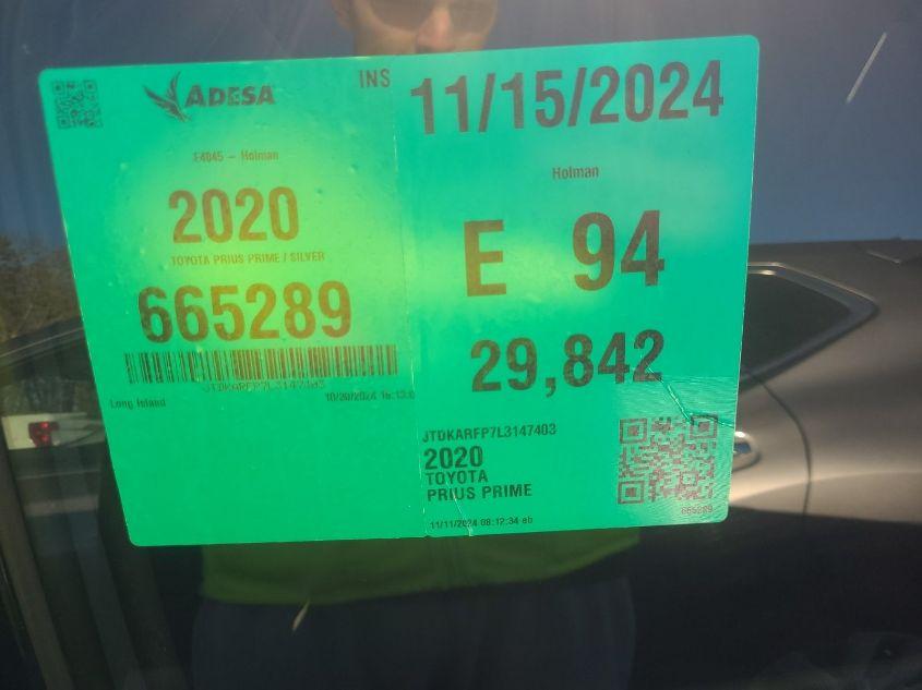 TOYOTA PRIUS PRIME LE 2020