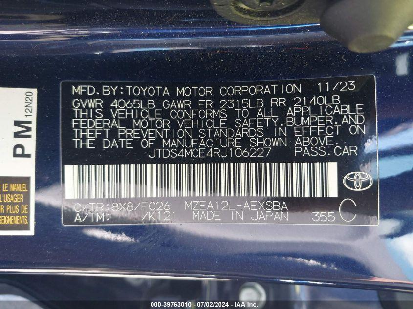 TOYOTA COROLLA SE 2024