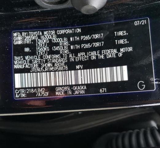 TOYOTA 4RUNNER SR 2021