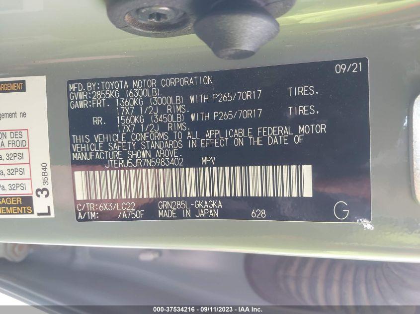 TOYOTA 4RUNNER TRD OFF ROAD PREMIUM 2022