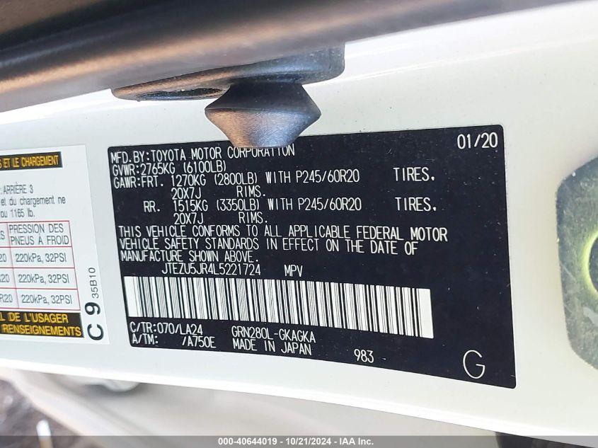 TOYOTA 4RUNNER LIMITED 2020