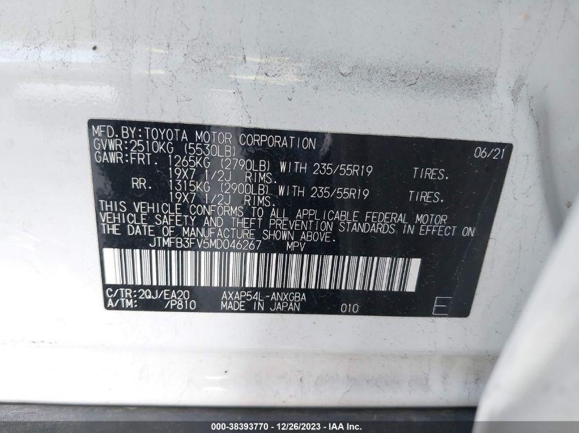 TOYOTA RAV4 PRIME XSE 2021