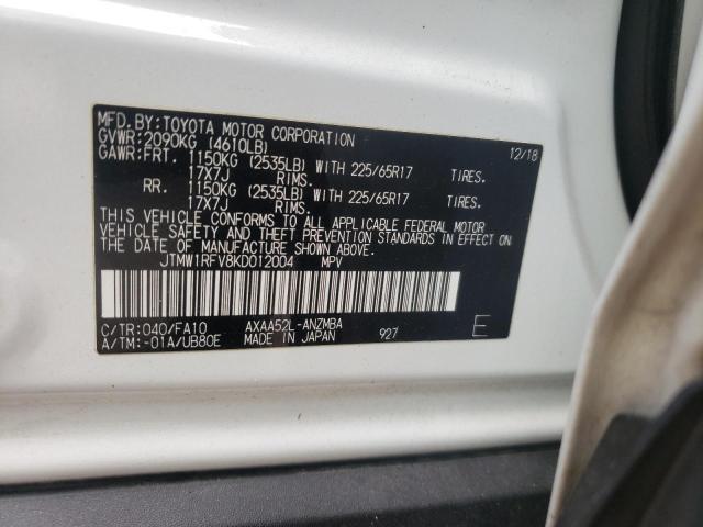 TOYOTA RAV4 XLE 2019