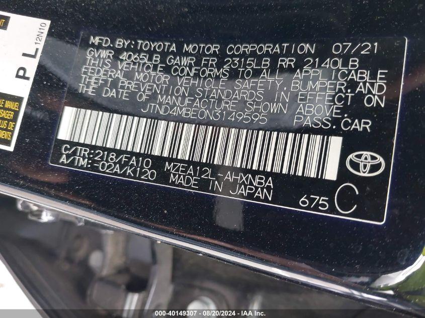 TOYOTA COROLLA SE/XSE/NIGHT SHADE 2022