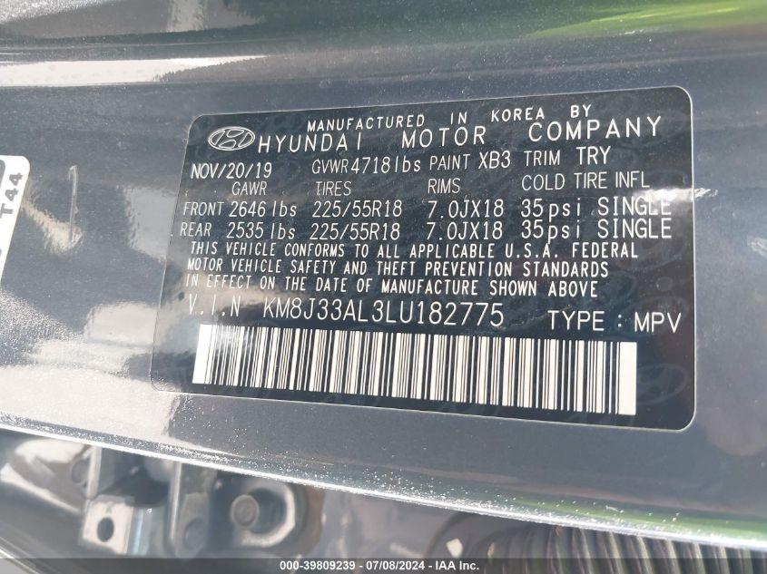 HYUNDAI TUCSON SEL 2020