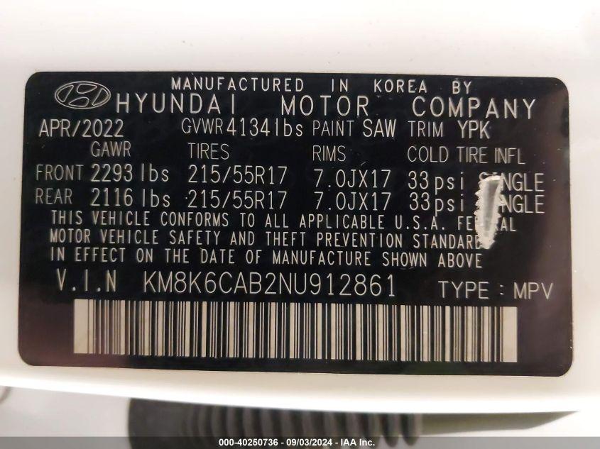 HYUNDAI KONA SEL 2022