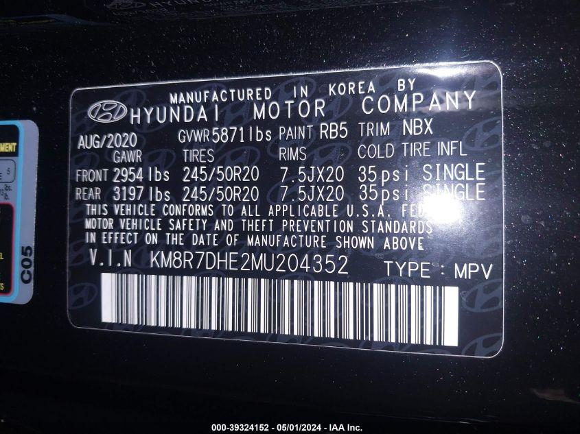 HYUNDAI PALISADE CALLIGRAPHY 2021