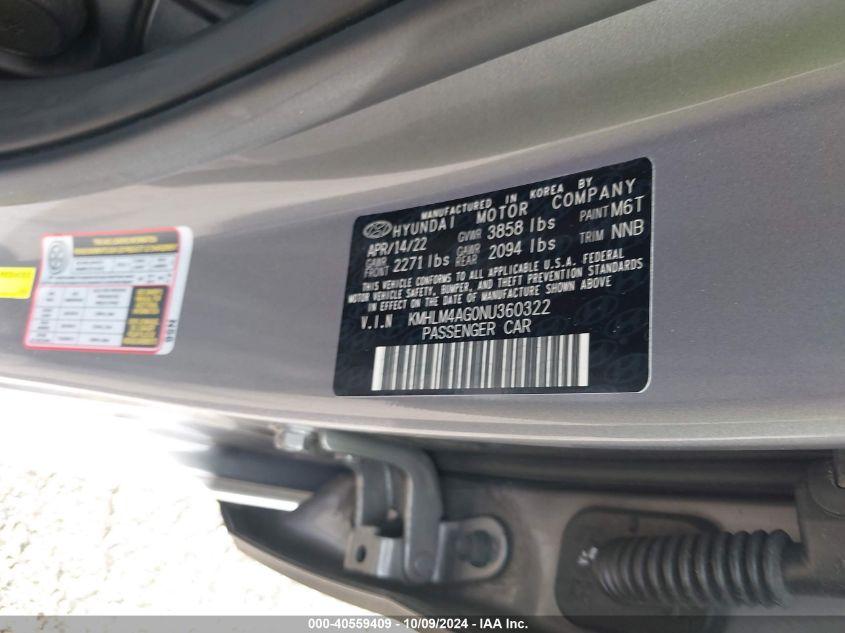 HYUNDAI ELANTRA SEL 2022