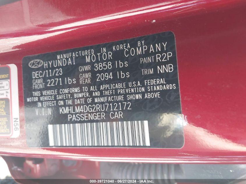 HYUNDAI ELANTRA SEL 2024