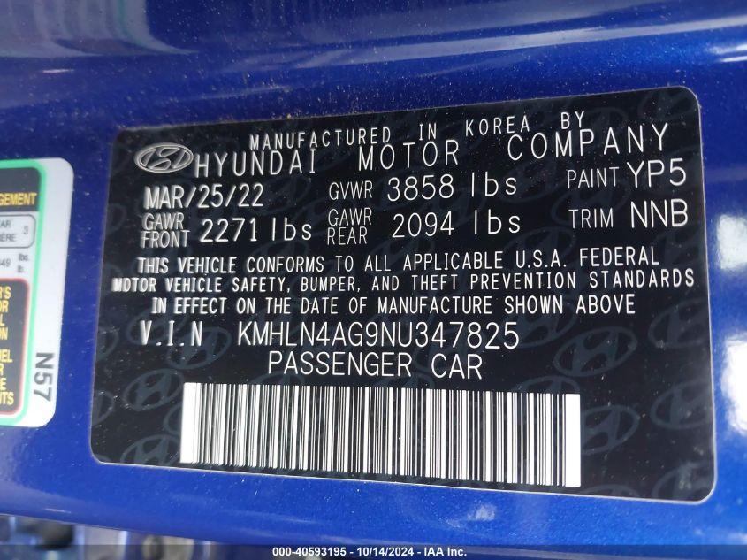 HYUNDAI ELANTRA SEL 2022