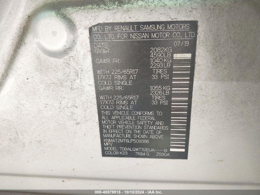 NISSAN ROGUE SV FWD 2020