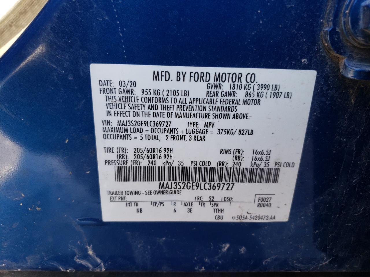 FORD ECOSPORT S S 2020