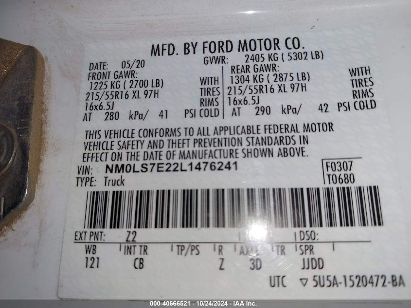 FORD TRANSIT CONNECT XL CARGO VAN 2020