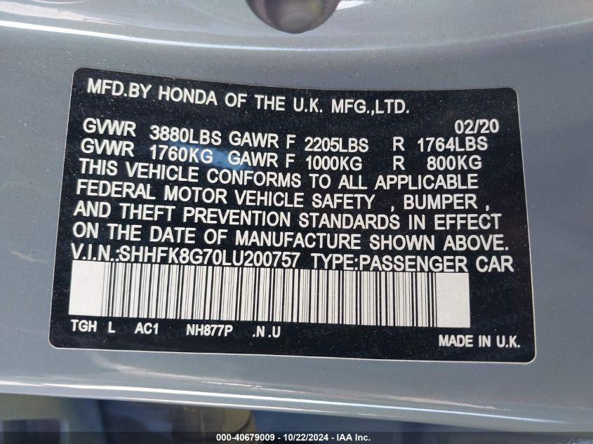 HONDA CIVIC TYPE R TOURING 2020