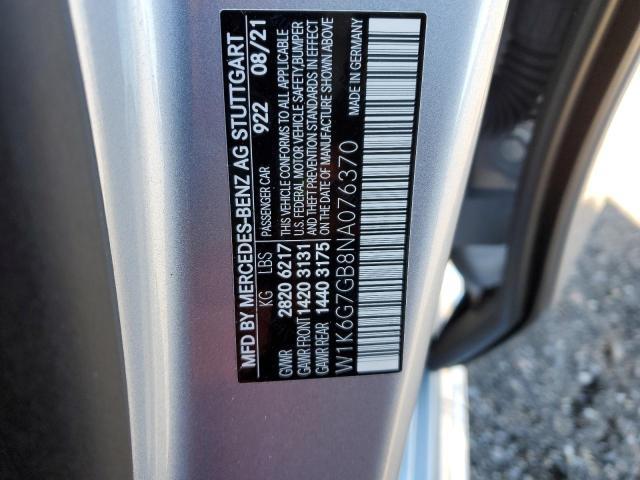 MERCEDES-BENZ S-CLASS S 580 4MAT 2022