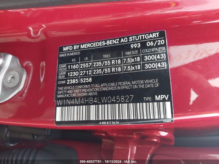 MERCEDES-BENZ GLB 250 4MATIC 2020