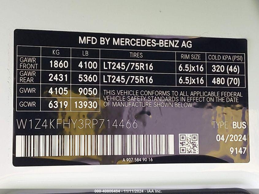 MERCEDES-BENZ SPRINTER 2500 STANDARD ROOF 4-CYL DIESEL 2024