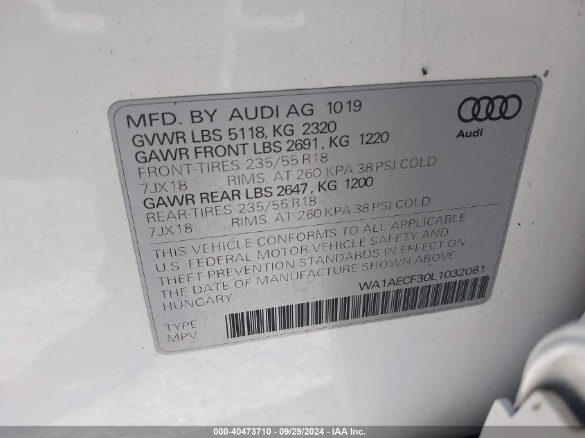 AUDI Q3 PREMIUM 45 TFSI QUATTRO TIPTRONIC 2020