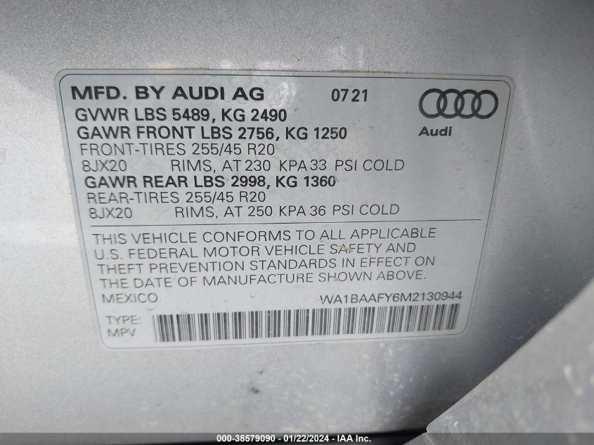 AUDI Q5 PREMIUM PLUS 45 TFSI QUATTRO S TRONIC 2021