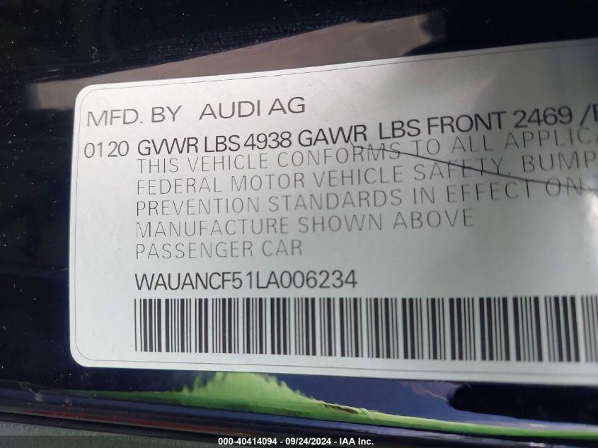 AUDI A5 SPORTBACK PREMIUM 45 TFSI QUATTRO S TRONIC 2020