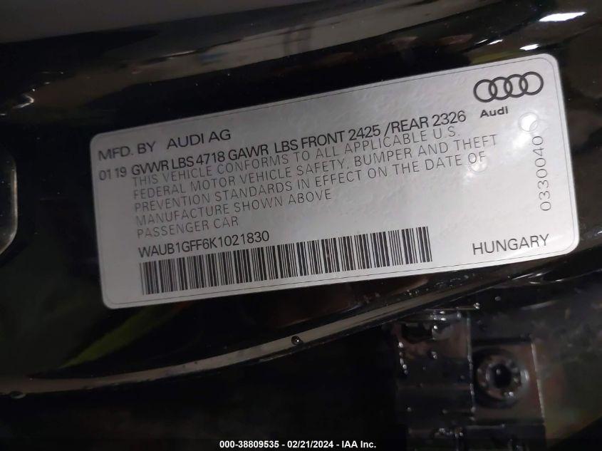 AUDI S3 2.0T PREMIUM PLUS 2019