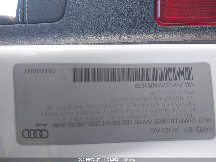 AUDI A5 SPORTBACK PREMIUM PLUS 45 TFSI QUATTRO S TRONIC 2021