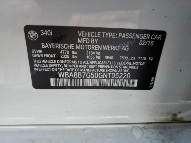 BMW 3 SERIES 340 XI 2016