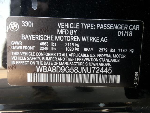 BMW 3 SERIES 330 XI 2018