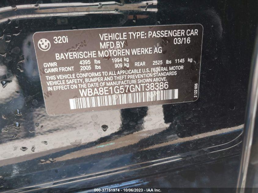 BMW 3 SERIES 320I 2016