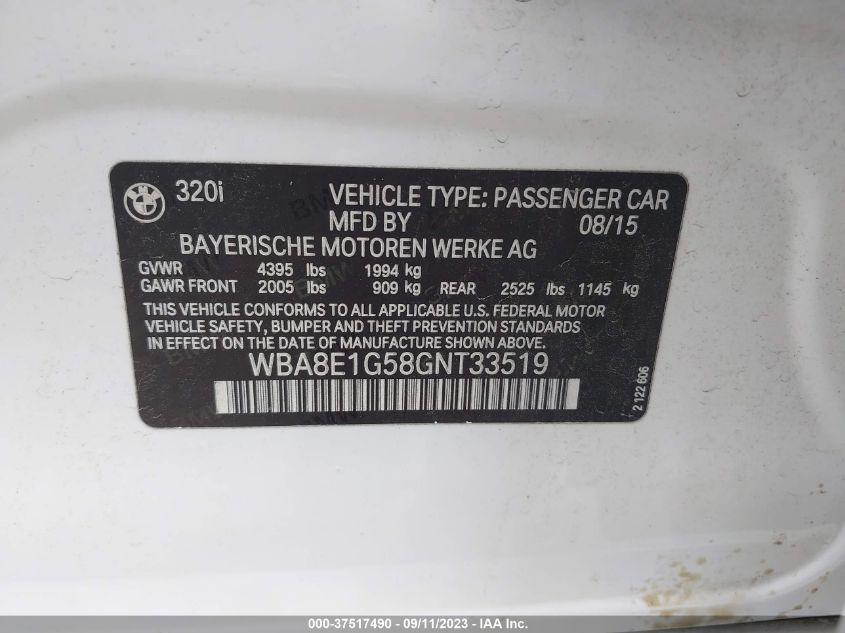 BMW 3 SERIES 320I 2016