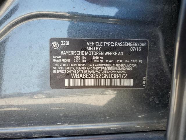 BMW 3 SERIES 328 XI SUL 2016