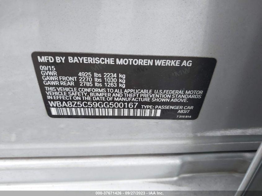 BMW 3 SERIES GRAN TURISMO 328I XDRIVE 2016