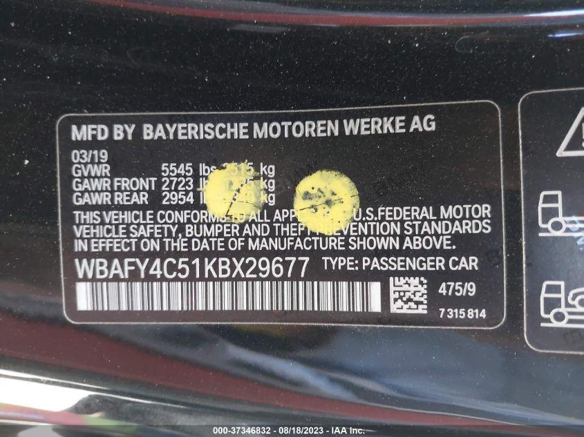 BMW 8 SERIES M850I XDRIVE 2019