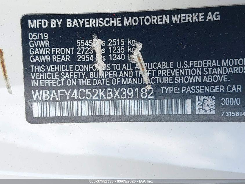 BMW 8 SERIES M850I XDRIVE 2019