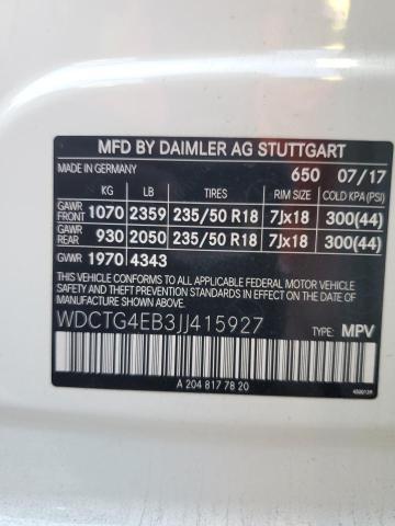 MERCEDES-BENZ GLA-CLASS GLA 250 2018