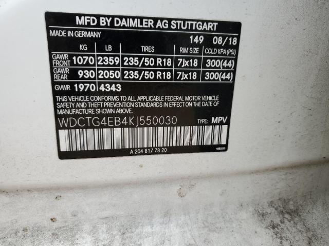 MERCEDES-BENZ GLA-CLASS GLA 250 2019